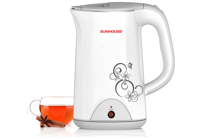 Bình siêu tốc inox 1,7L Sunhouse SHD1388-Trắng/xa
