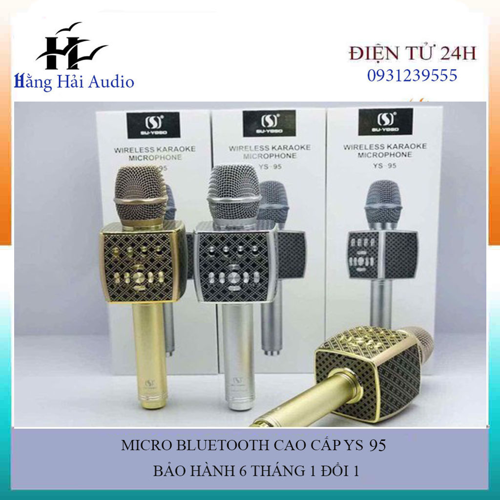 Mic bluetooth hát karaoke YS 95 cao cấp
