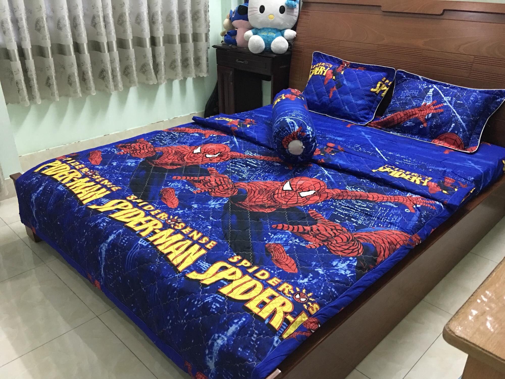 (FreeShip MAX) Bộ Chăn Ga Gối Combo 5 Món , Người Nhện -kovico  drap giường, ga giường, ra giường, drap trải giường,ga trải giường, drap trải giường đẹp ga trải giường cưới, bộ ga trải nệm mát, ga giường cưới,Ga giường spa