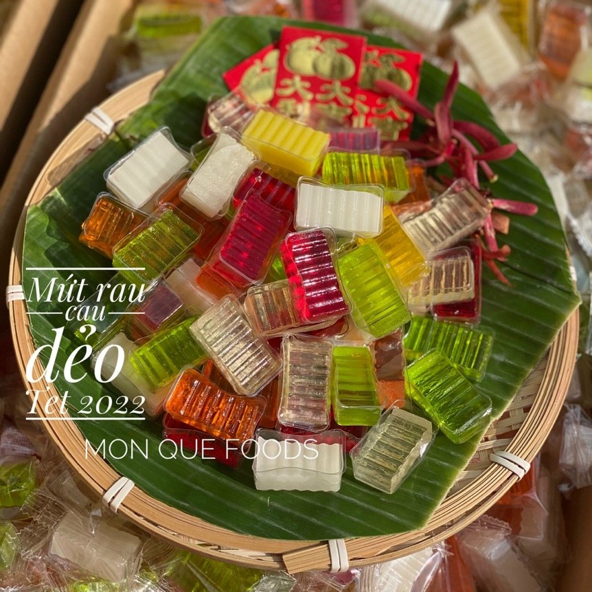 1 Kg Kẹo Râu câu dẻo trái cây thơm ngon- đồ ăn vặt-bánh mứt tết-kẹo tết