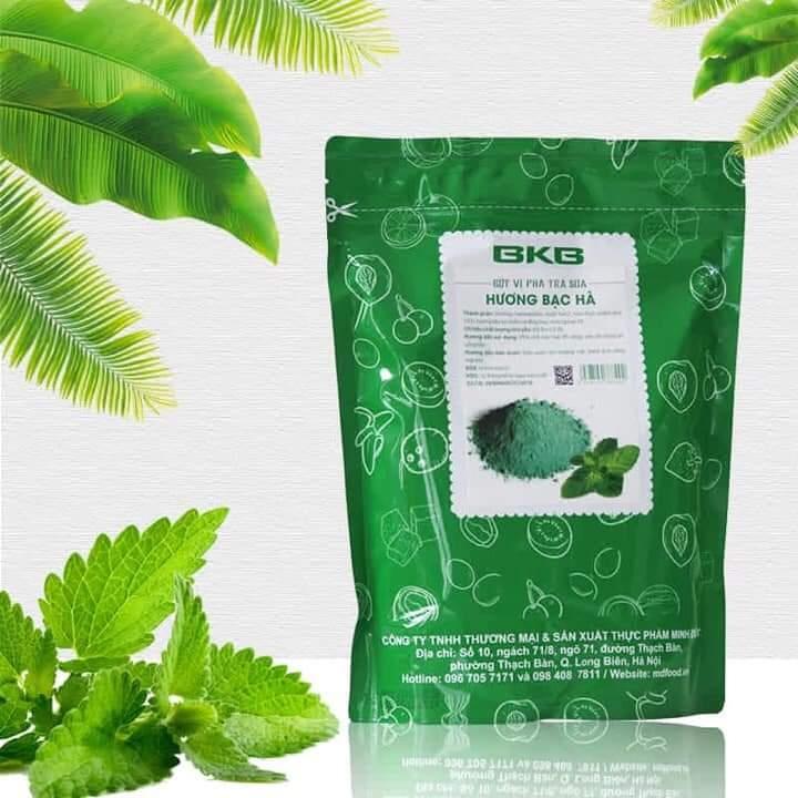 Bột bạc hà pha trà sữa
