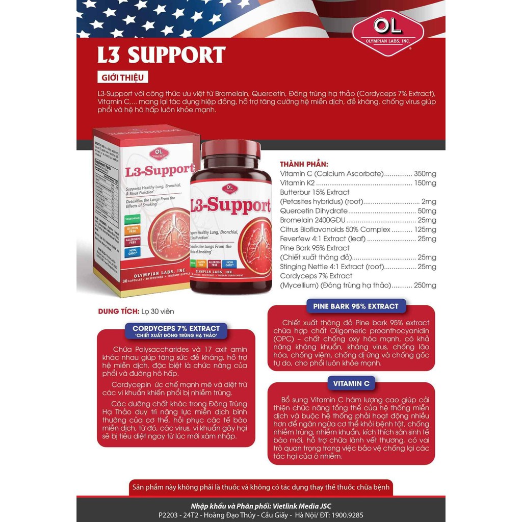 L3-Support L3 Support - Tăng cường chức năng phổi và thải độc phổi