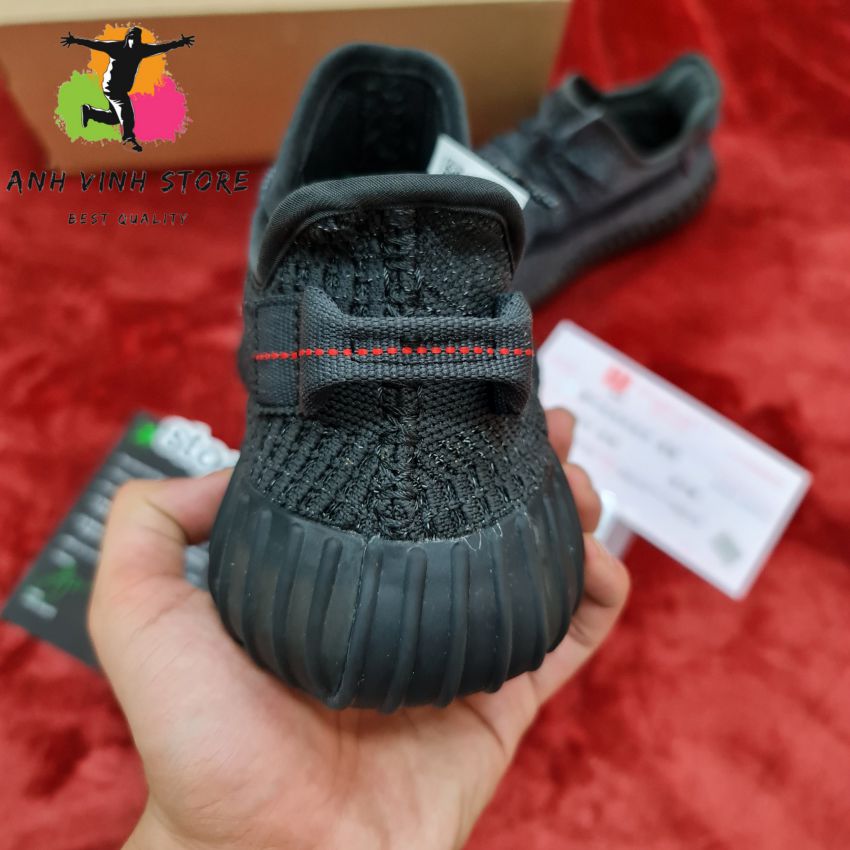 Giày chạy bộ nam nữ yeezy 350 v2 black static boost cao cấp