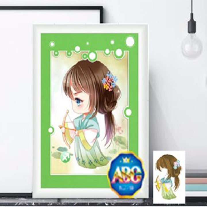 [HCM]Tranh đá 12 cung hoàng đạo (nhân mã) DF2811 - kích thước 35 * 45