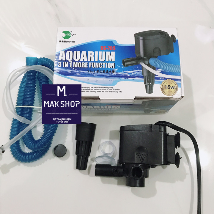 Máy Bơm, Máy Lọc Nước RS, VS-705 15w Cho Hồ Cá Cảnh, Hồ Thủy Sinh, Mẫu Này Chỉ Có Máy