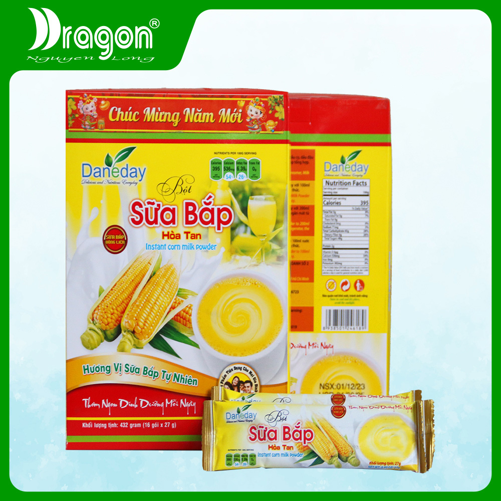 Bột sữa bắp hòa tan DANEDAY (16 gói x 27g)