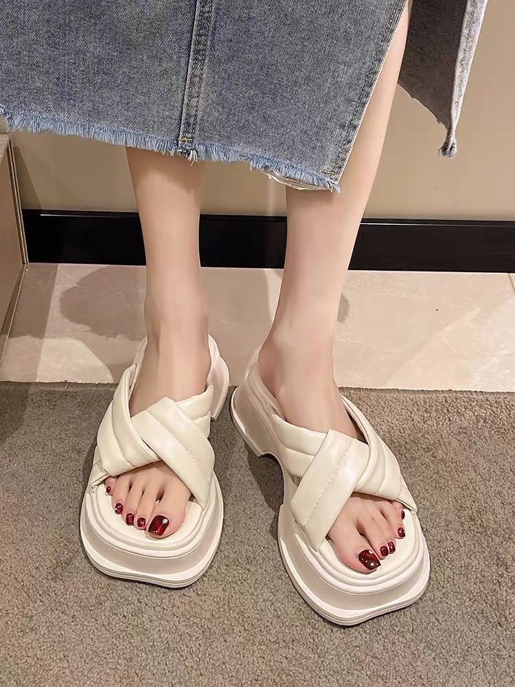 Dép nữ quai XOẮN đế cao siêu đẹp