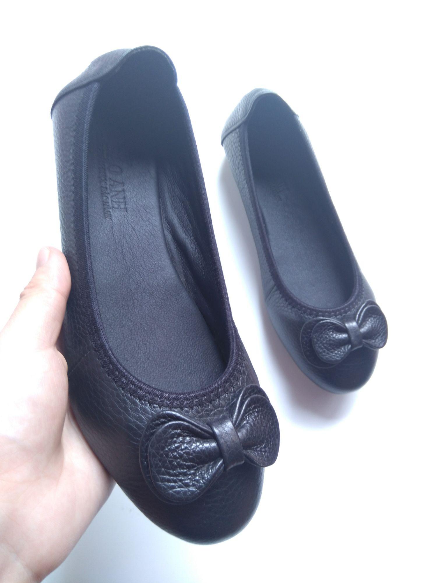 Giày búp bê da bò thật siêu mềm êm ái
