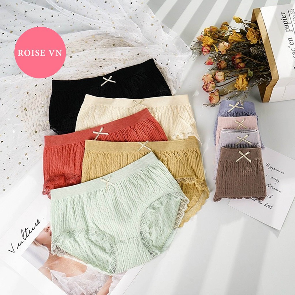 Combo 2 quần lót cotton nhăn dệt kim