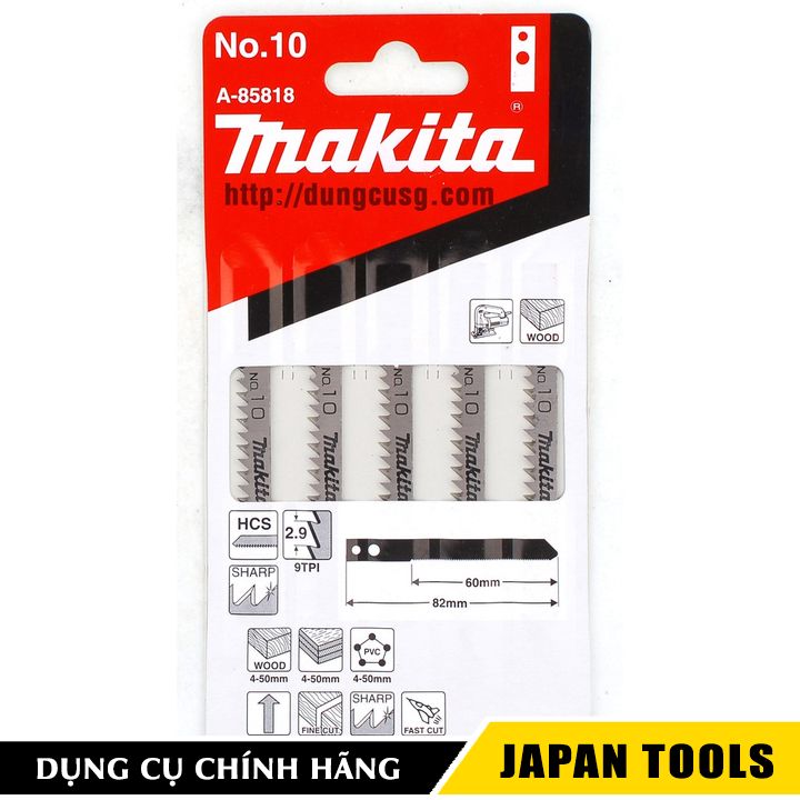 Lưỡi cưa lọng No.10 Makita A-85818 (1 lưỡi) | Japan Tools