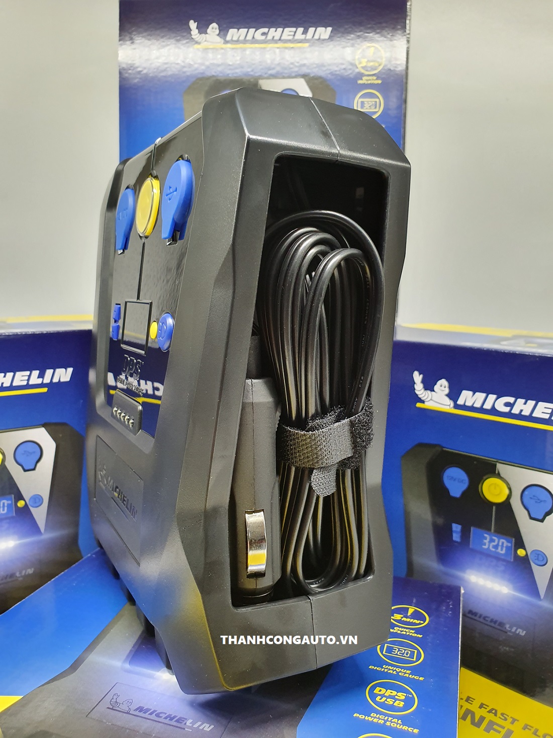 Máy bơm lốp 12V  ô tô MICHELIN 12266 thích hợp dùng cho các dong xe 4,5 và 7 chỗ, SUV