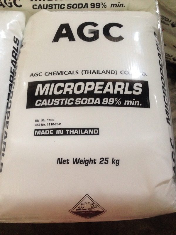 Xút hạt NaOH Thái Lan 99% AGC (Bao 25 kg)