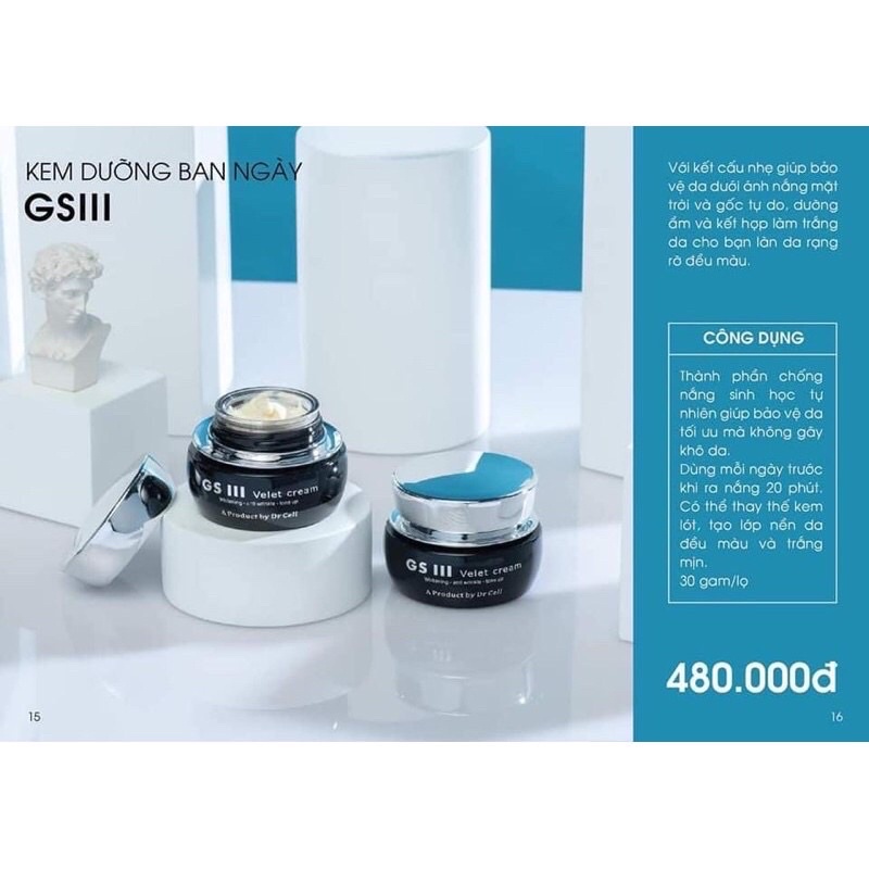 Kem Dưỡng Trắng Da Ban Ngày GS3 Dr Cell