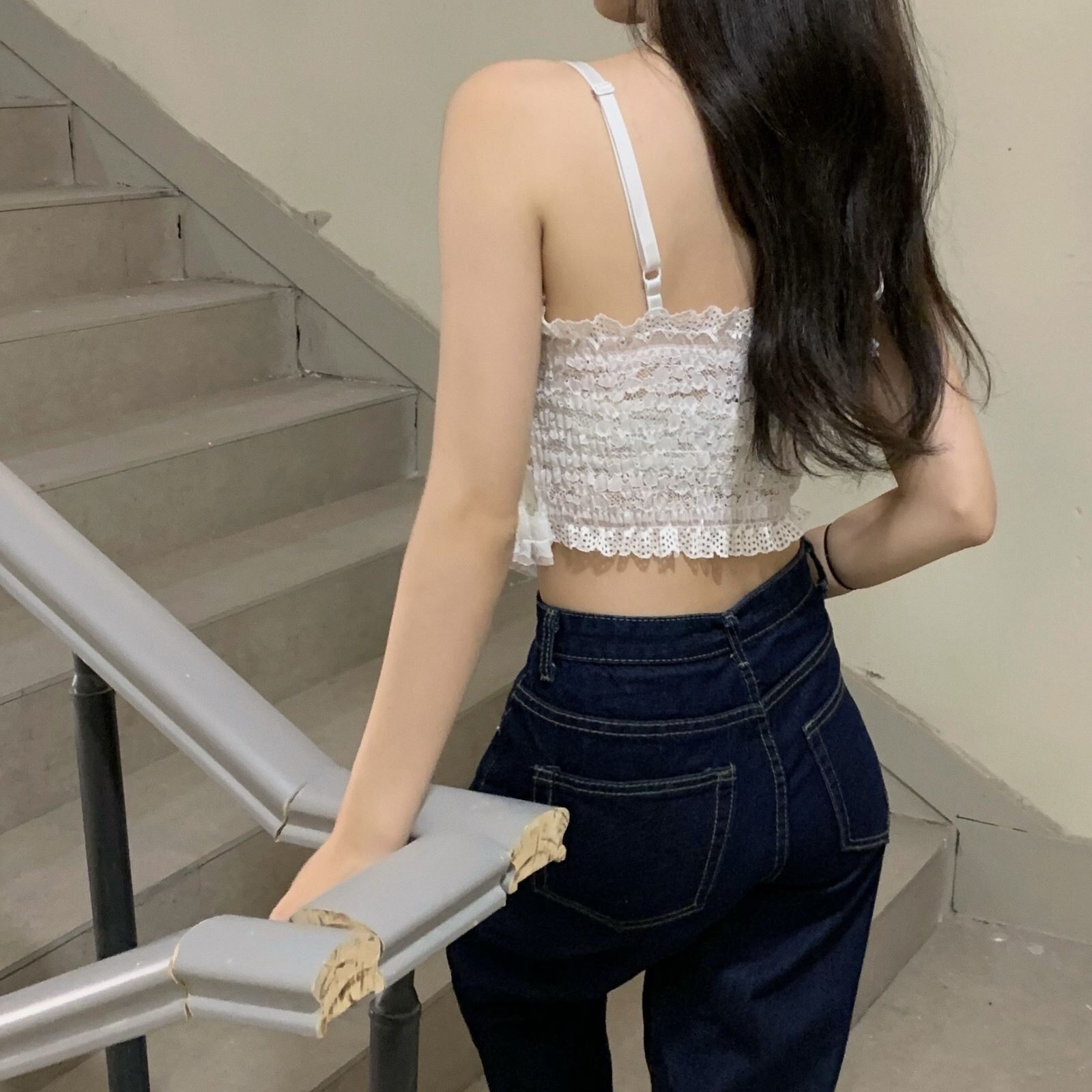 [LAZFLEX1 giảm 30K/149K] Áo 2 dây hoa phối ren chất siêu đẹp Br06