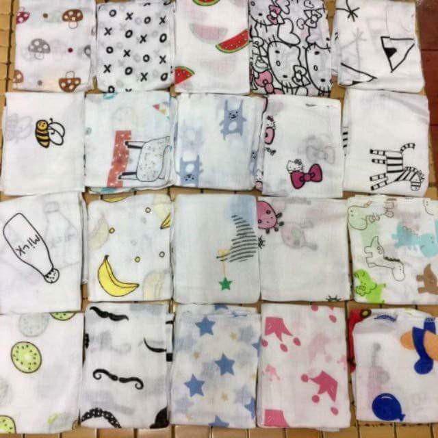 Set 10 Khăn Sữa Aden Sợi Tre An Toàn Cho Bé