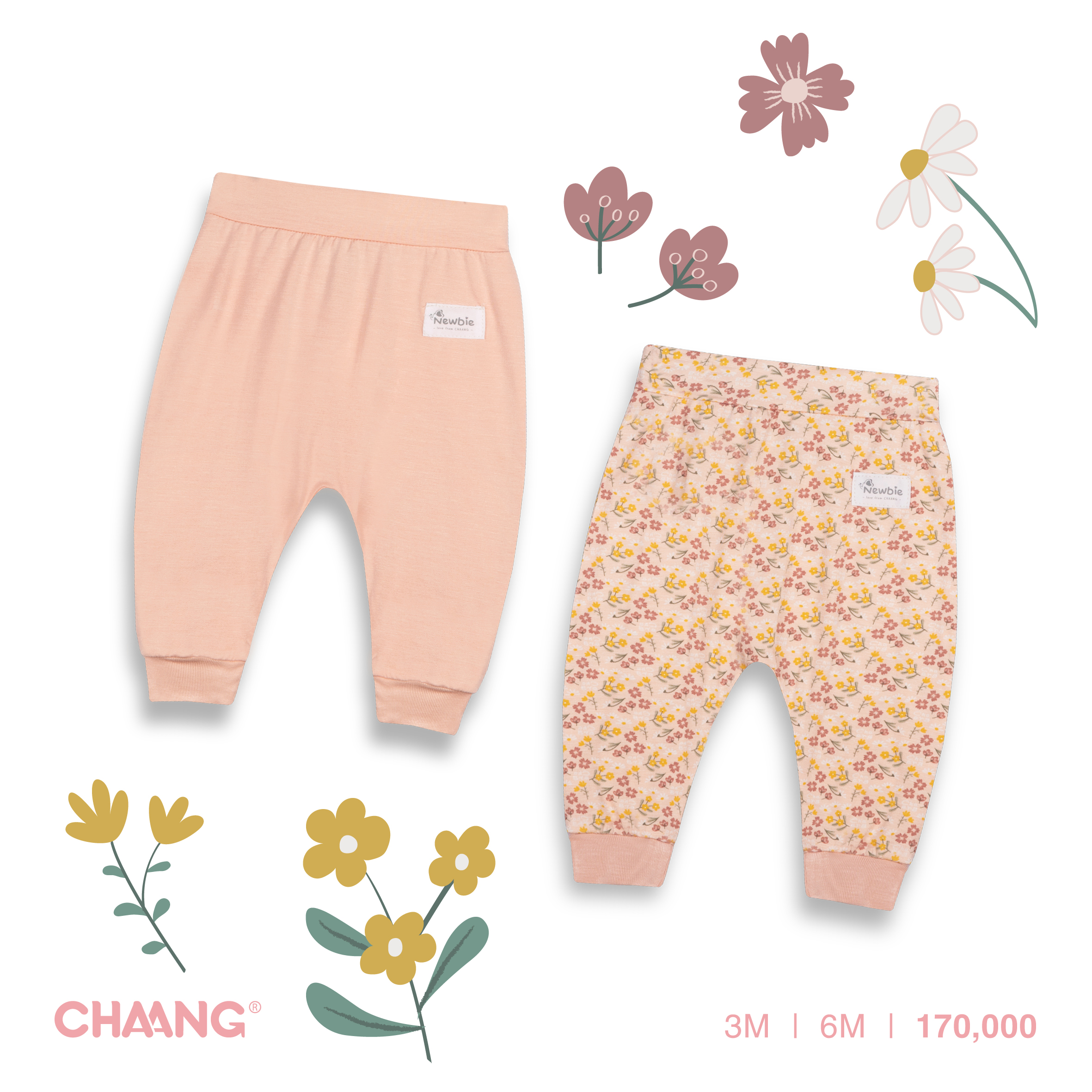 [CHAANG] Set 2 chiếc quần dài cho bé sơ sinh Autumn Park Chaang