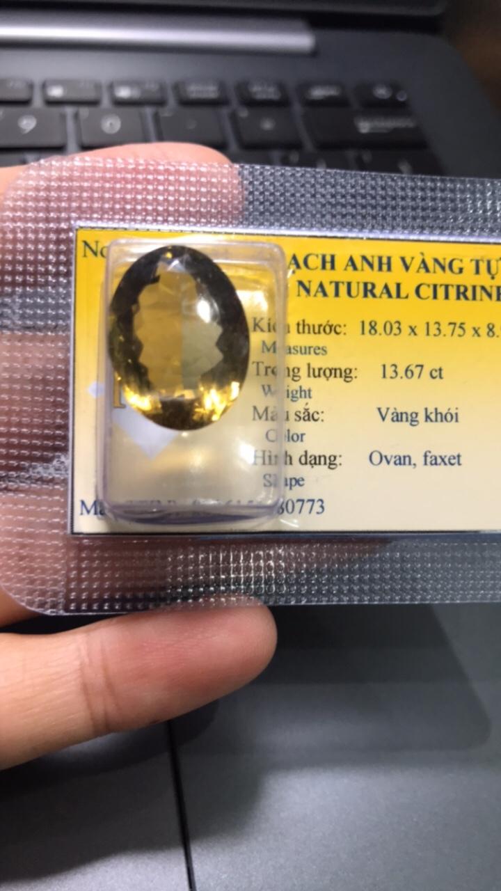 Đá Citrine - Thạch anh vàng thiên nhiên (Đã kiểm định)