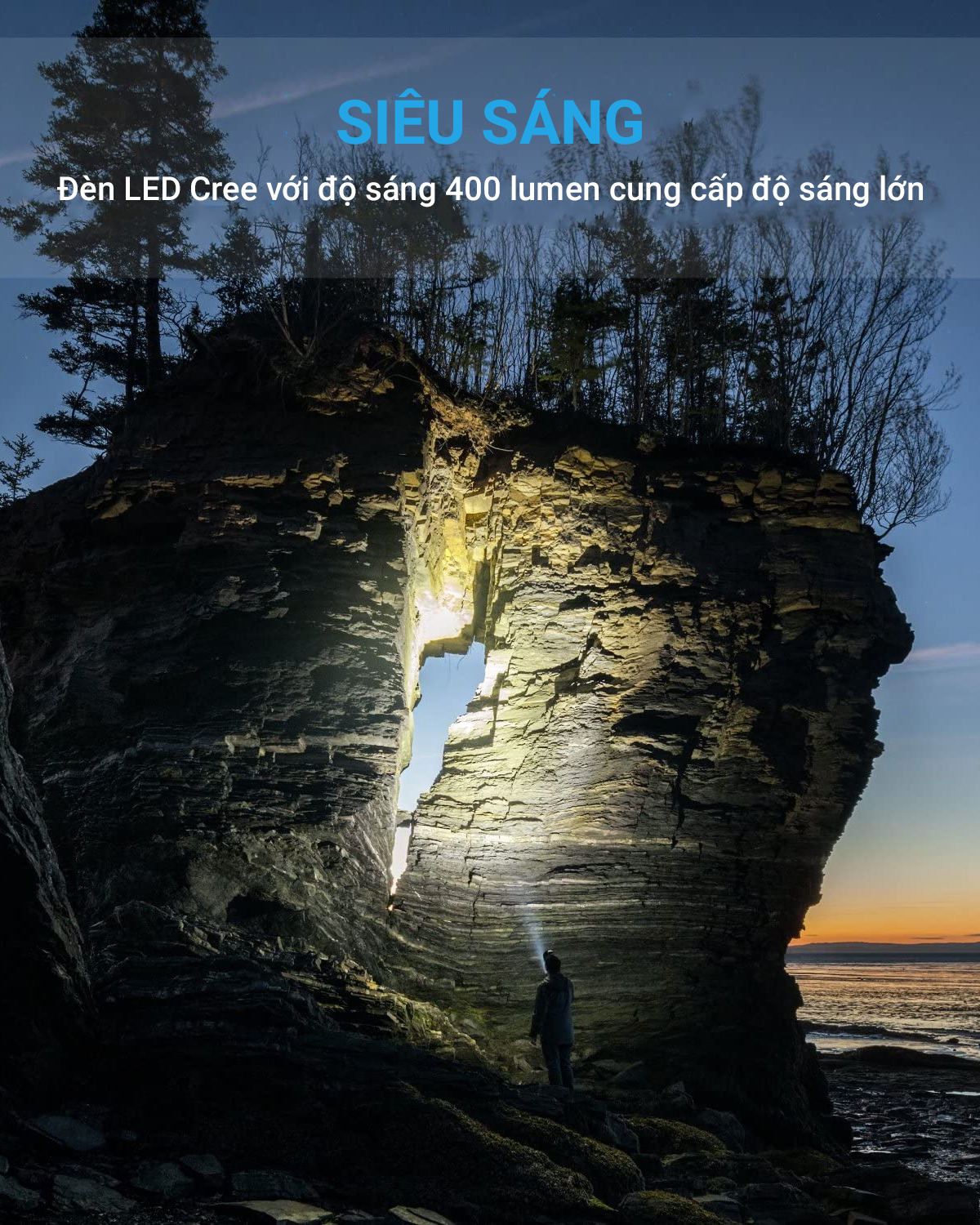 Đèn pin siêu sáng ANKER Bolder LC40 - T1423