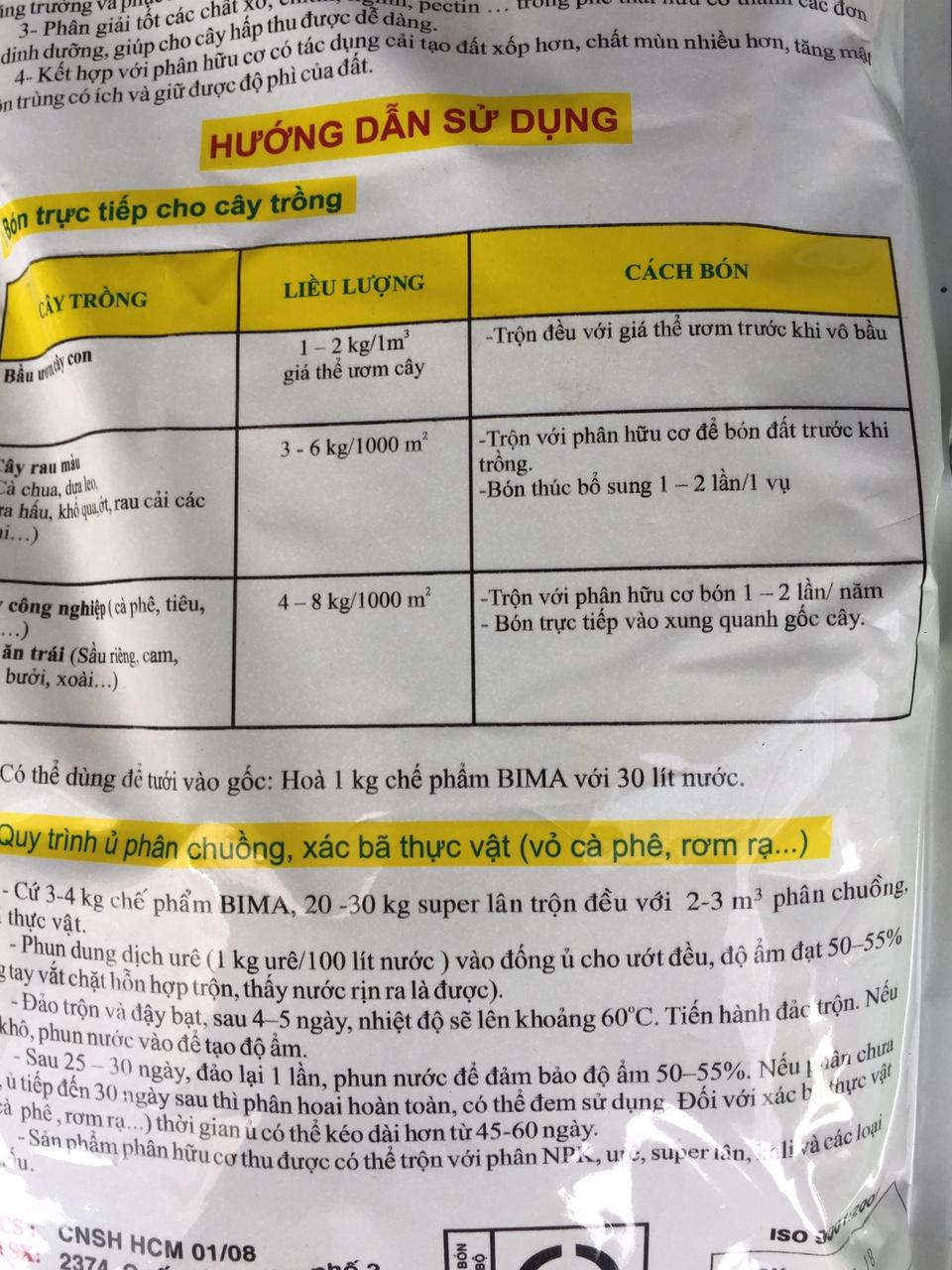 Chế phẩm sinh học ( BIMA)- nấm đối kháng trichoderma-1kg