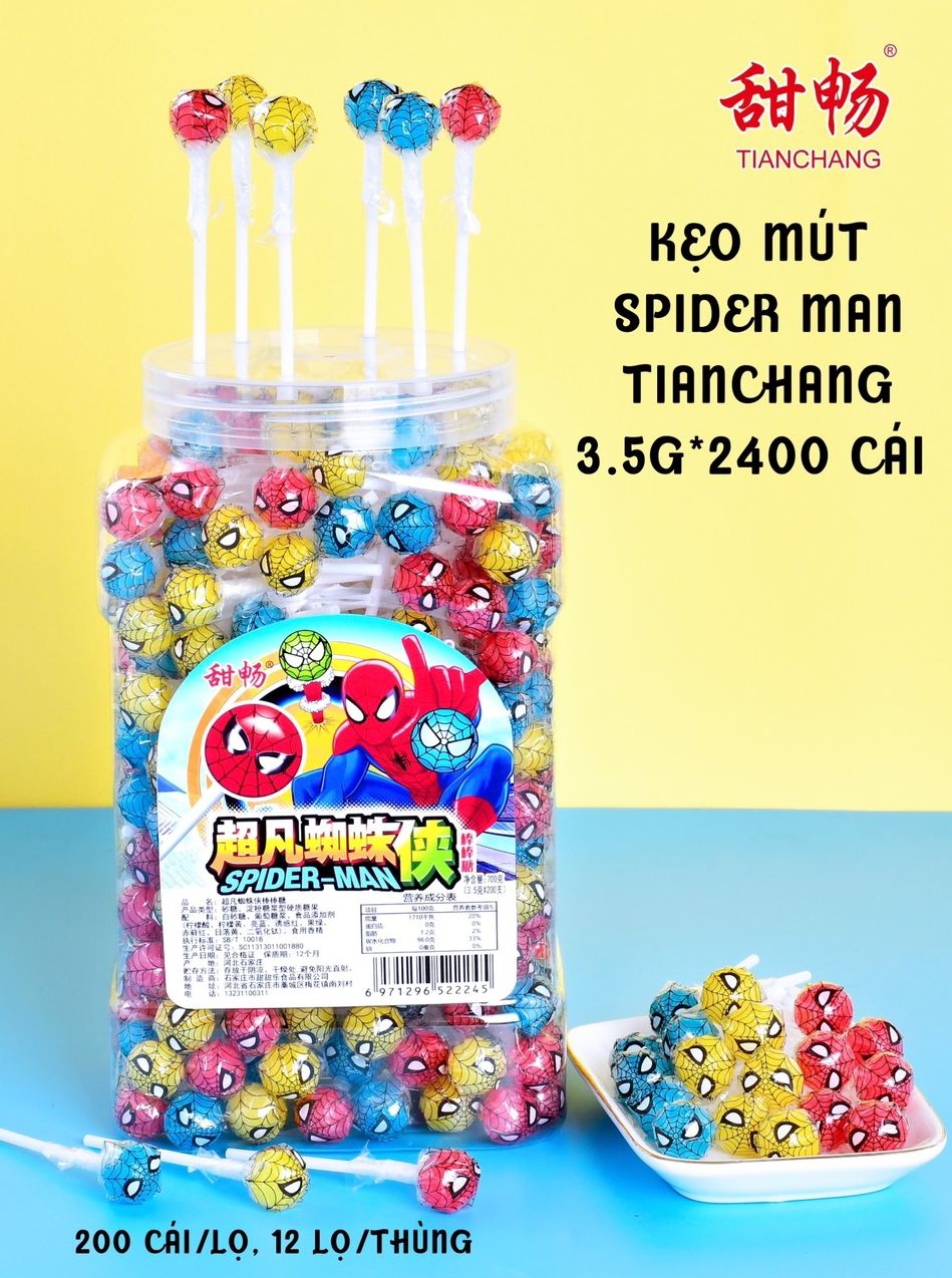 [ NGƯỜI NHỆN ] Kẹo Mút Mini Trái Cây Cho Bé [ HỦ 200 CÂY]