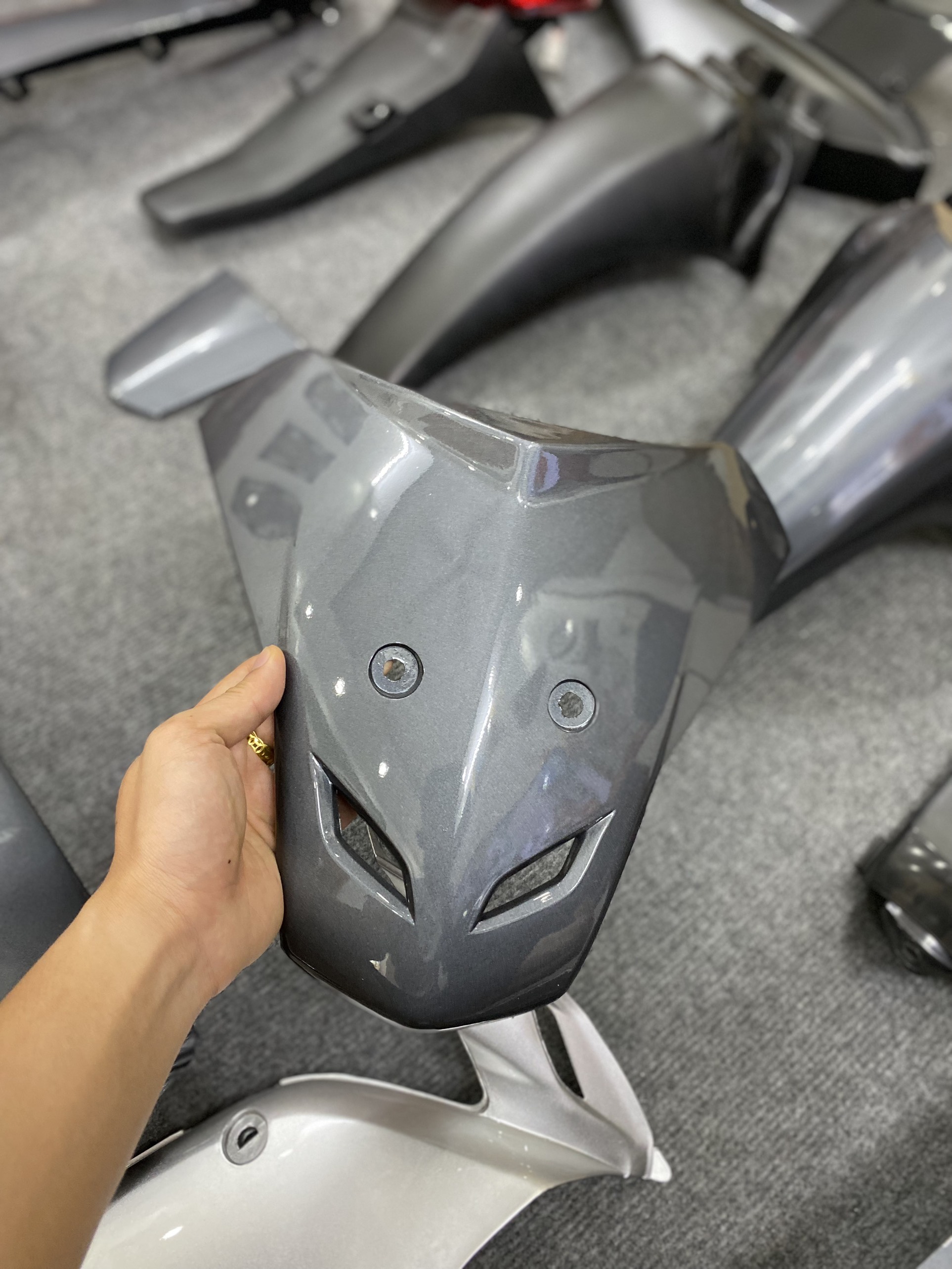 BỘ VỎ NHỰA Wave A - Wave Anpha - Wave Rs TÍM ( kèm tem ).