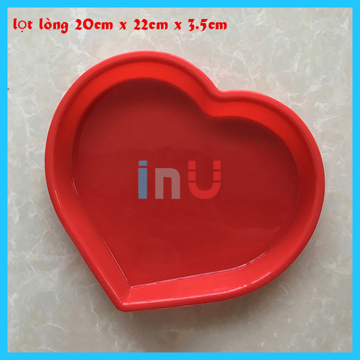 Khuôn silicon tim làm bánh bông lan bánh gato đổ rau câu