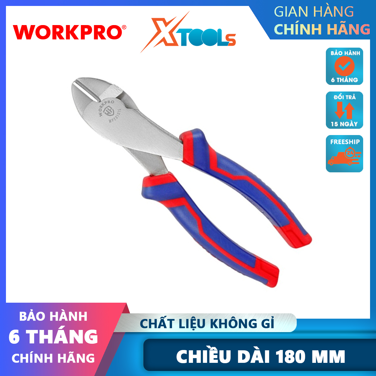 Kìm cắt cao cấp 7 inch 180mm Workpro