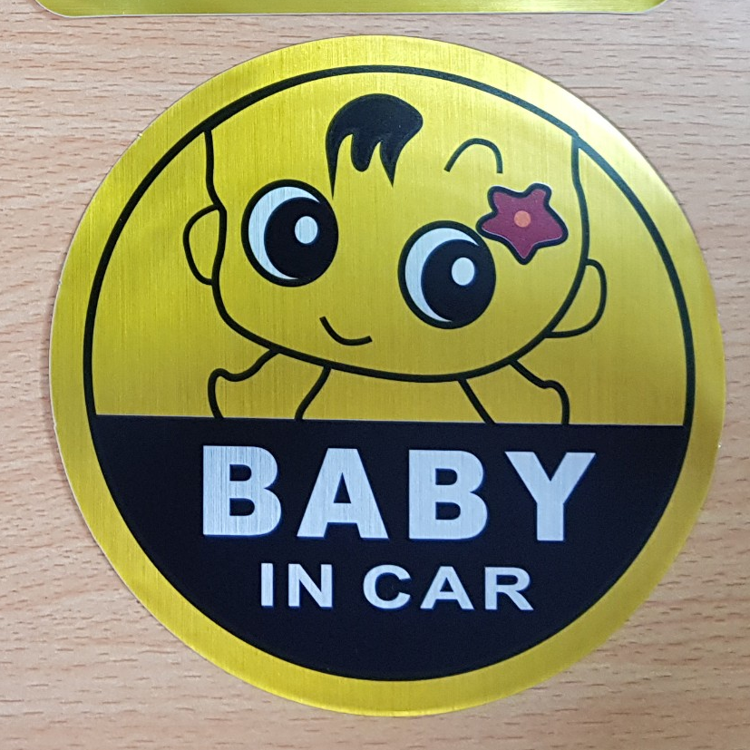 Tem dán ô tô baby in car