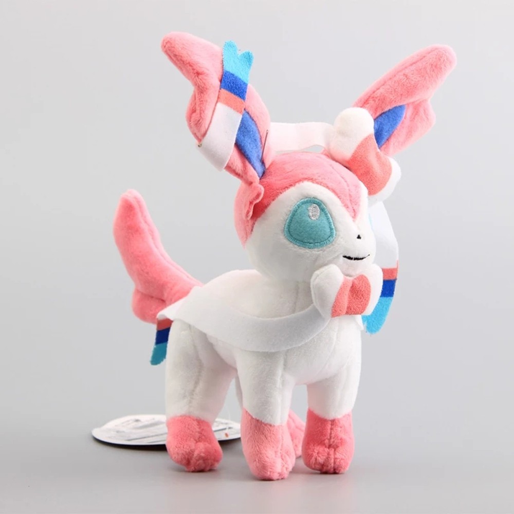 Gấu Bông Pokemon Eevee (Eevui) Sylveon Hệ Tiên (20cm---30cm) Hàng Chính Hãng Pokemon Nguyên Tem Nguyên Tag Mới 100% Xịn Đẹp