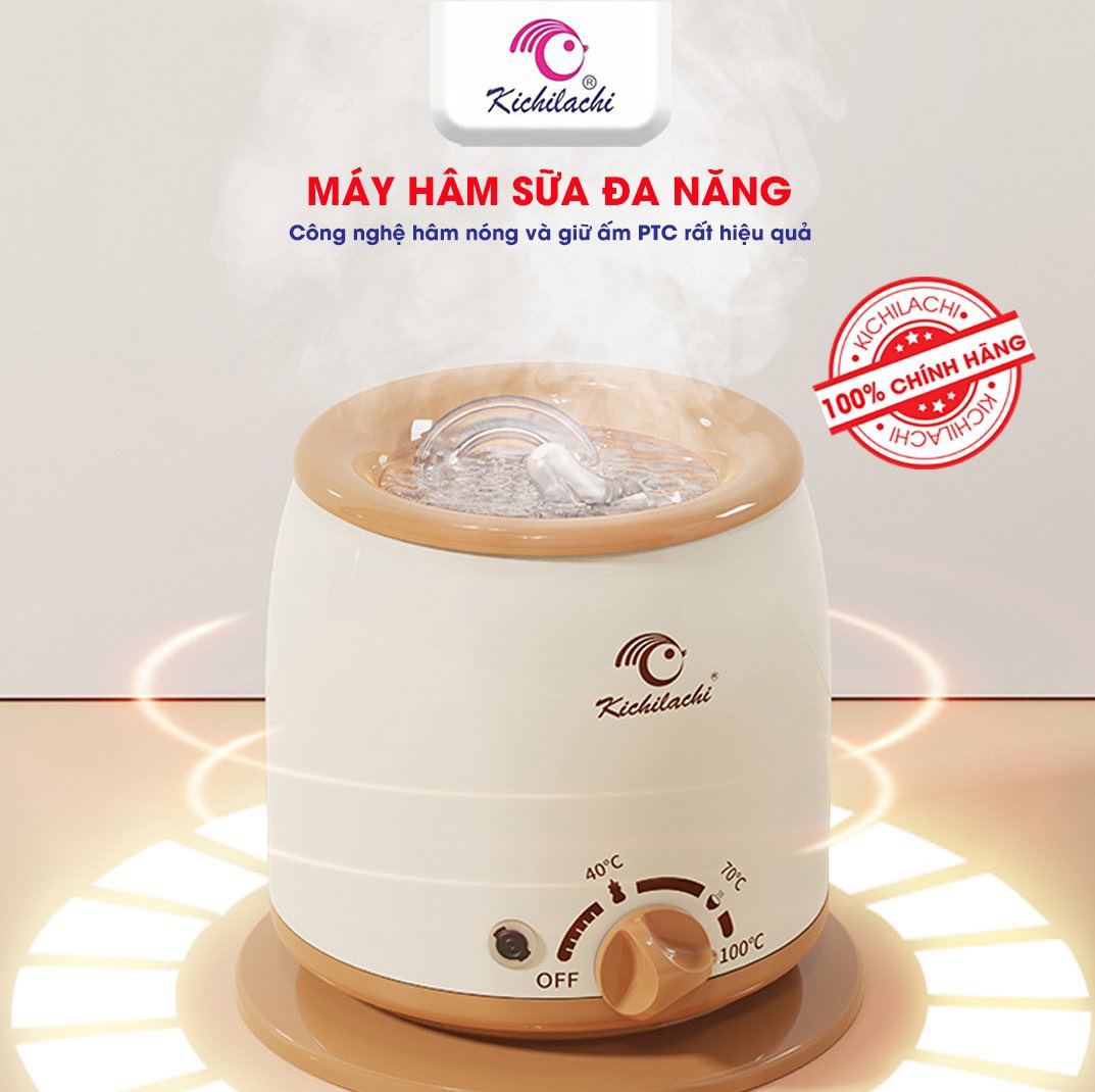 Máy Hâm Sữa Kichi, Máy Ủ Sữa , Thức ăn 3 Chức Năng [Bảo Hành 12 Tháng]