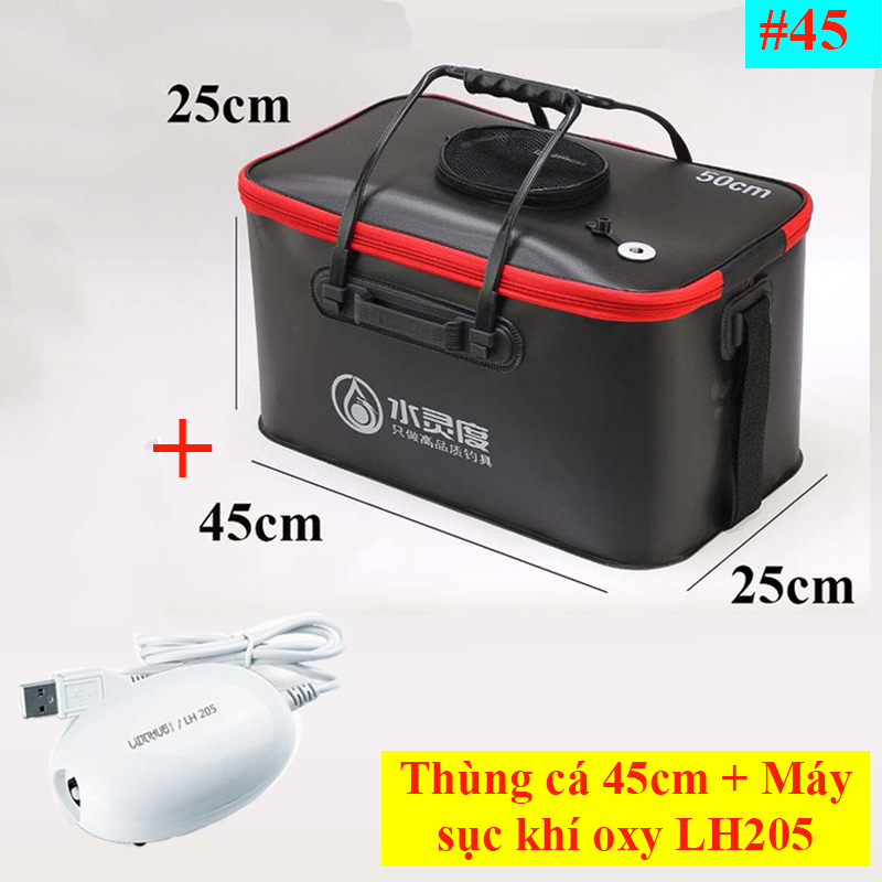 Thùng đựng cá đi câu 30cm 40 cm 50cm 55cm đa năng cao cấp, phụ kiện câu cá giỏ đựng cá rọng đựng cá hộp cá - đồ câu