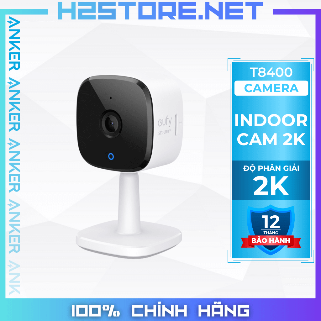 Camera Wifi trong nhà Eufy - T8400 độ phân giải 2K - (by Anker)
