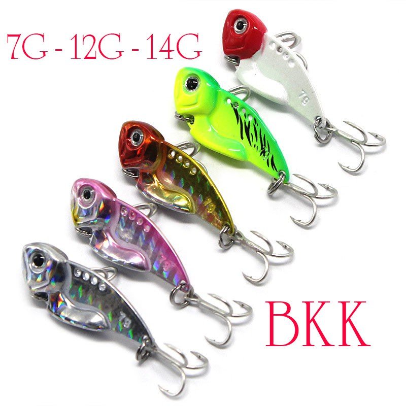 Mồi câu lure cá sắt vib 7g,12g,14g mồi lure cá lóc, cá chẽm full lưỡi bkk