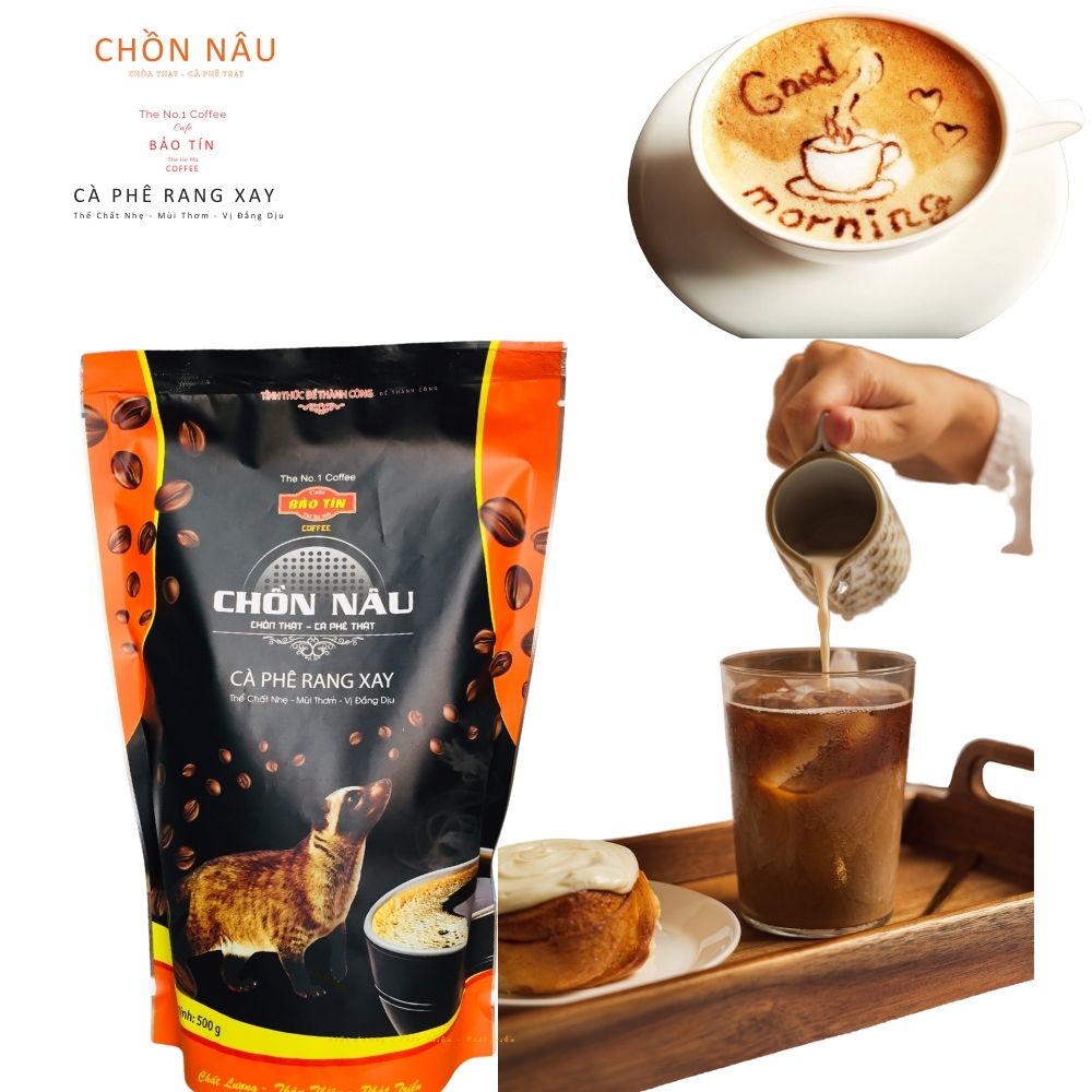 Bảo Tín - Chồn GU Mới - cà phê pha phin, vị đậm thơm ngon(mua 6Kg tặng 500g)