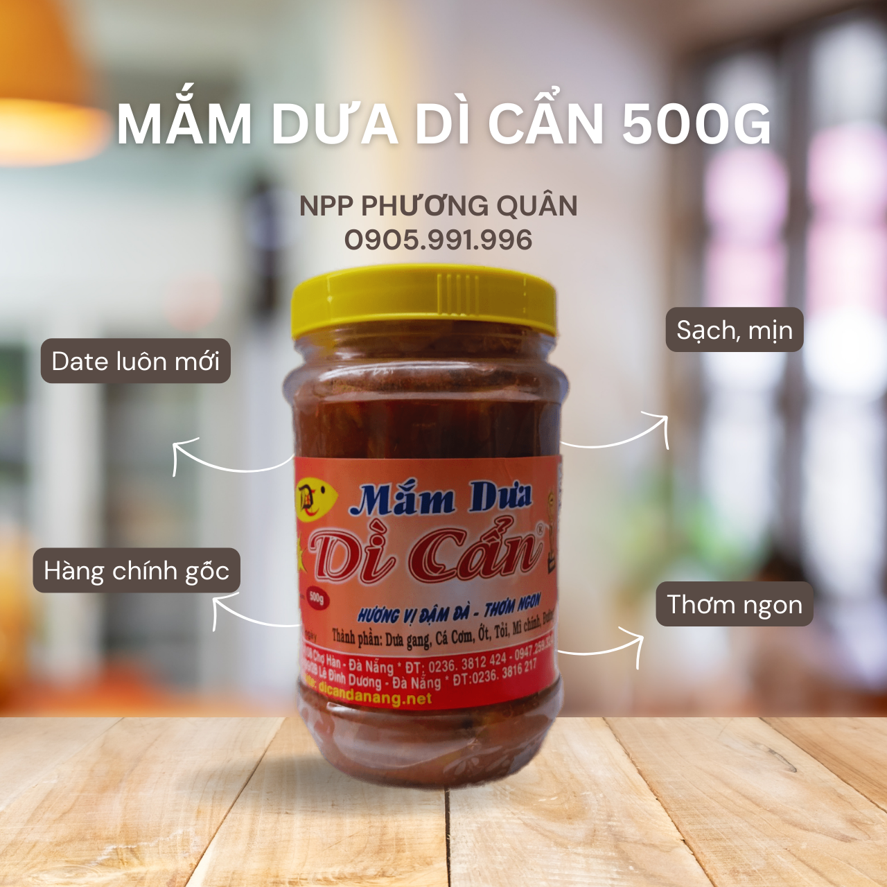 Mắm dưa Dì Cẩn 500g - hàng chính gốc