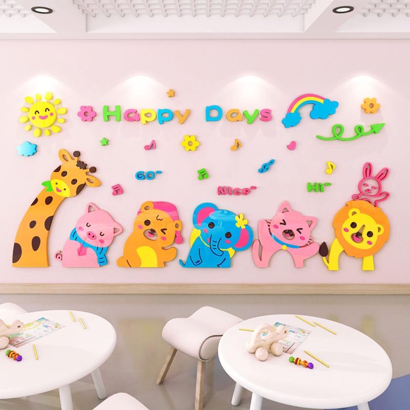 Tranh mica dán tường 3d, giấy dán tường acrylic, tranh mica 3d, tranh mica dán tường, mica dán tường, mica dán tường 3d, happy day go nice