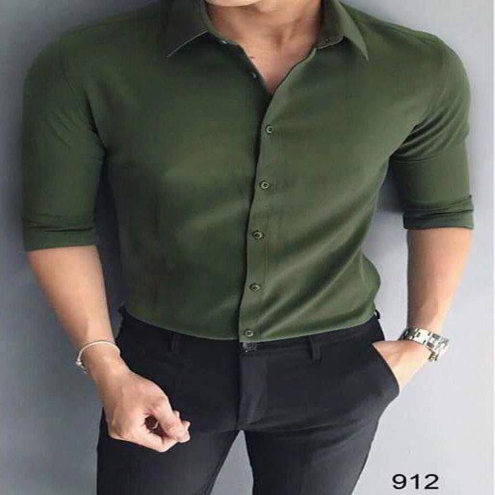 Áo sơ mi nam trơn màu tím đậm
