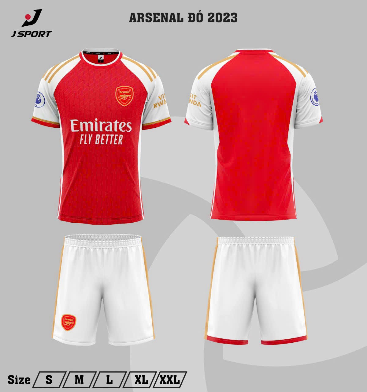 Bộ quần áo bóng đá thi đấu arsenal - 2022 - 2023