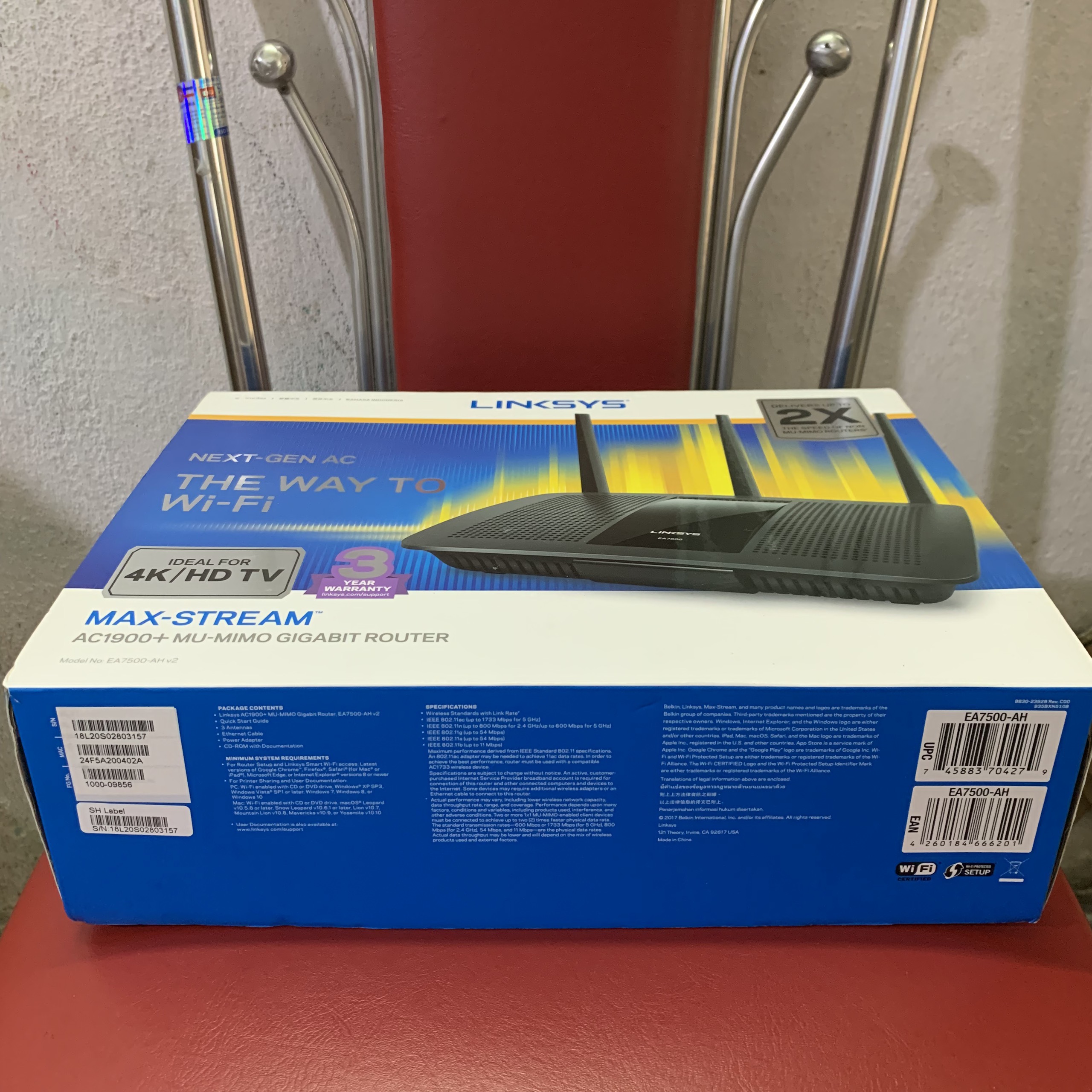 Bộ phát wifi linksys ea7500 ac1900 fullbox likenew