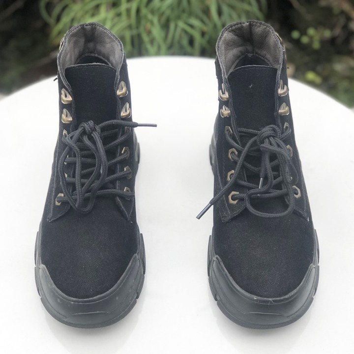 [SKM] Giày boot nữ cổ lửng da bóng thời trang sành điệu 20469