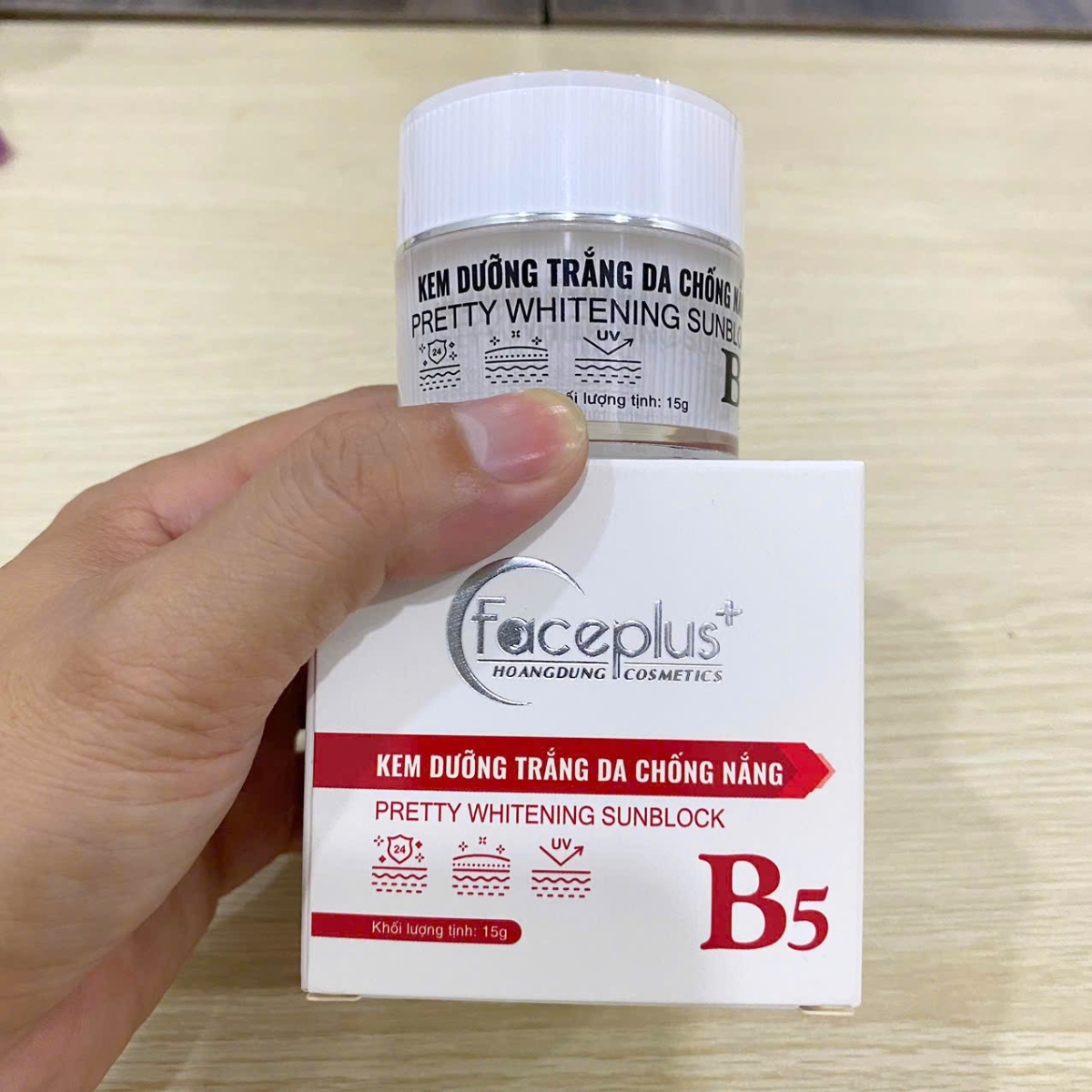 Kem dưỡng trắng da - Chống nắng FacePlus+ B5 (10g)