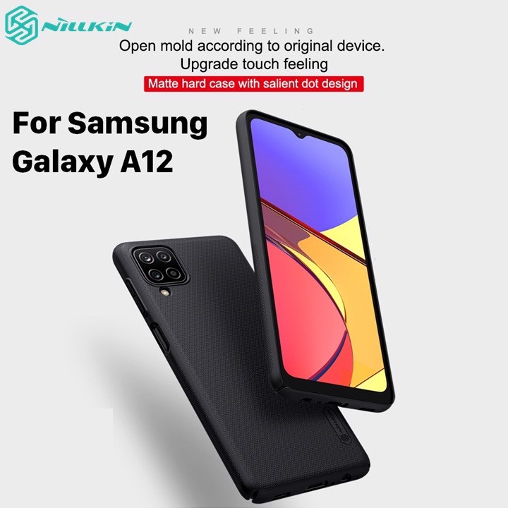Ốp lưng samsung galaxy a12 , m12 - ốp lưng nillkin nhựa cứng lưng sần samsung galaxy a12 , m12