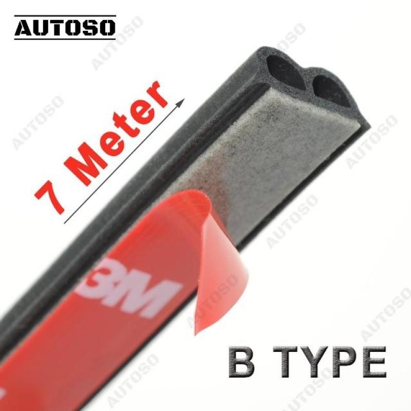 Gioăng cao su chữ B chống ồn xe hơi - Bộ 7 MÉT 6x14mm, gioăng chống bụi, thoát nước cao cấp - AUTOSO