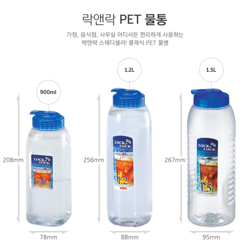 Bình nước Pet Lock&Lock 1.5L HAP731 P00097