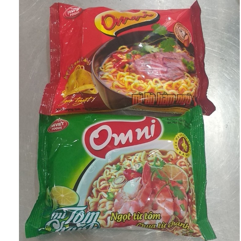 Mì tôm chanh omni gói 75g