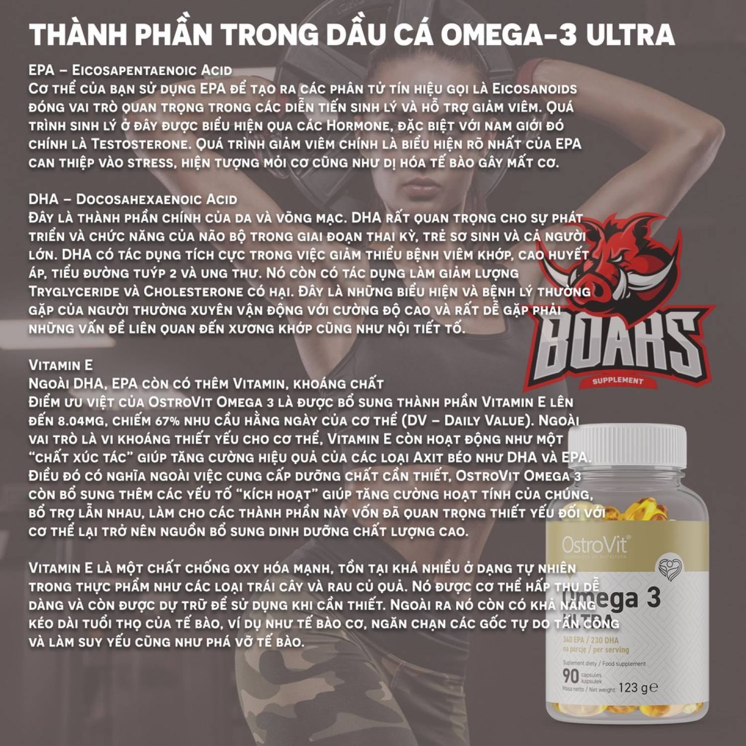 Viên Dầu Cá Cô Đặc Ostrovit Omega 3 Ultra (90 viên)