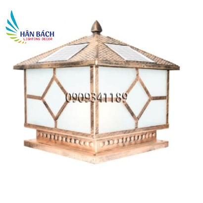 Đèn trụ cổng năng lượng mặt trời đèn trụ cổng giá rẻ đèn trụ cổng vuông đèn led trụ cổng đèn cột cổng đèn cổng D400