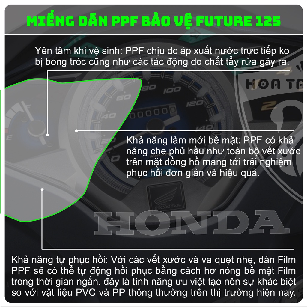 Miếng Dán Ppf Xe Future 125 Bảo Vệ Mặt Đồng Hồ Honda Future