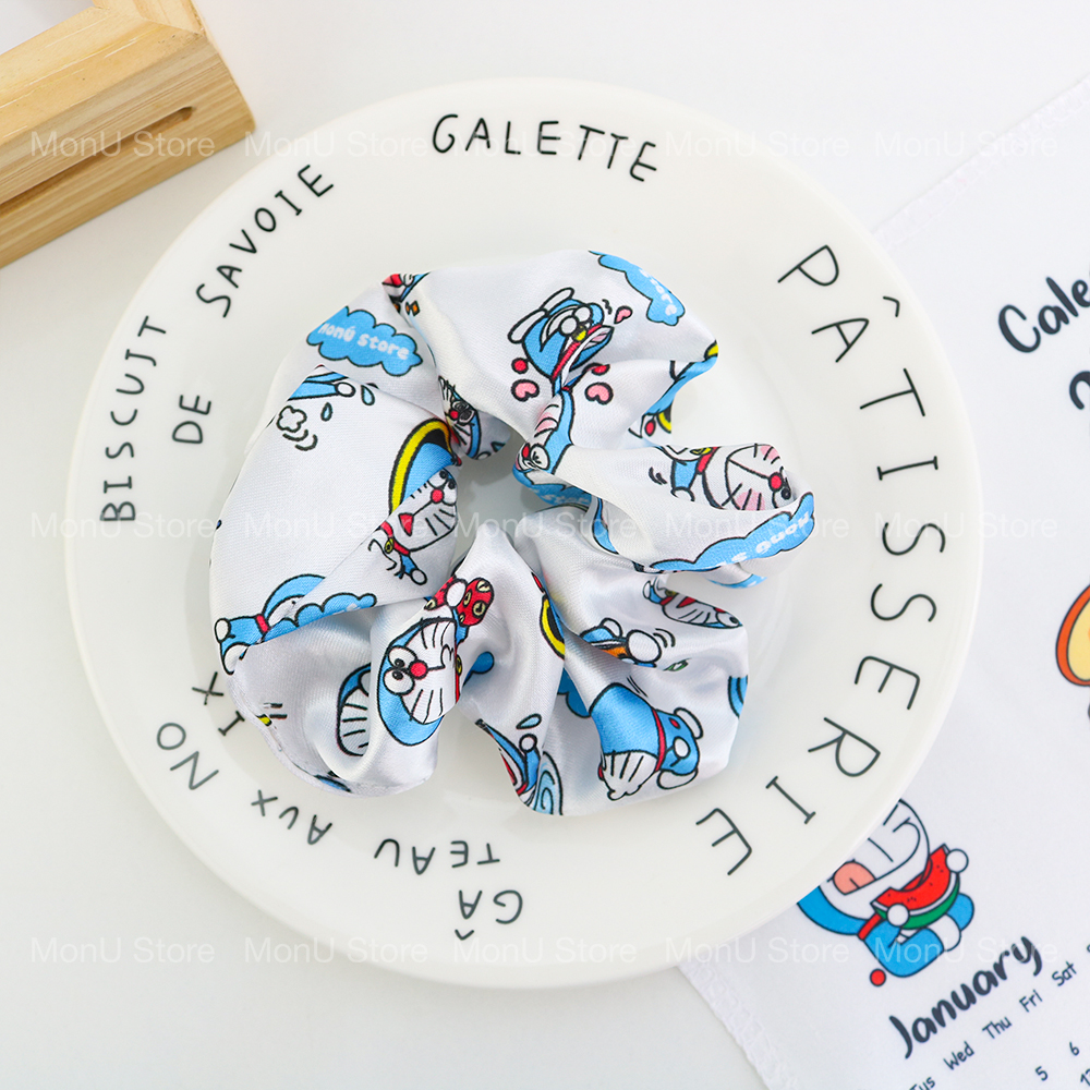 Cột tóc scrunchies vải hình doraemon doremon dễ thương cute mon0203