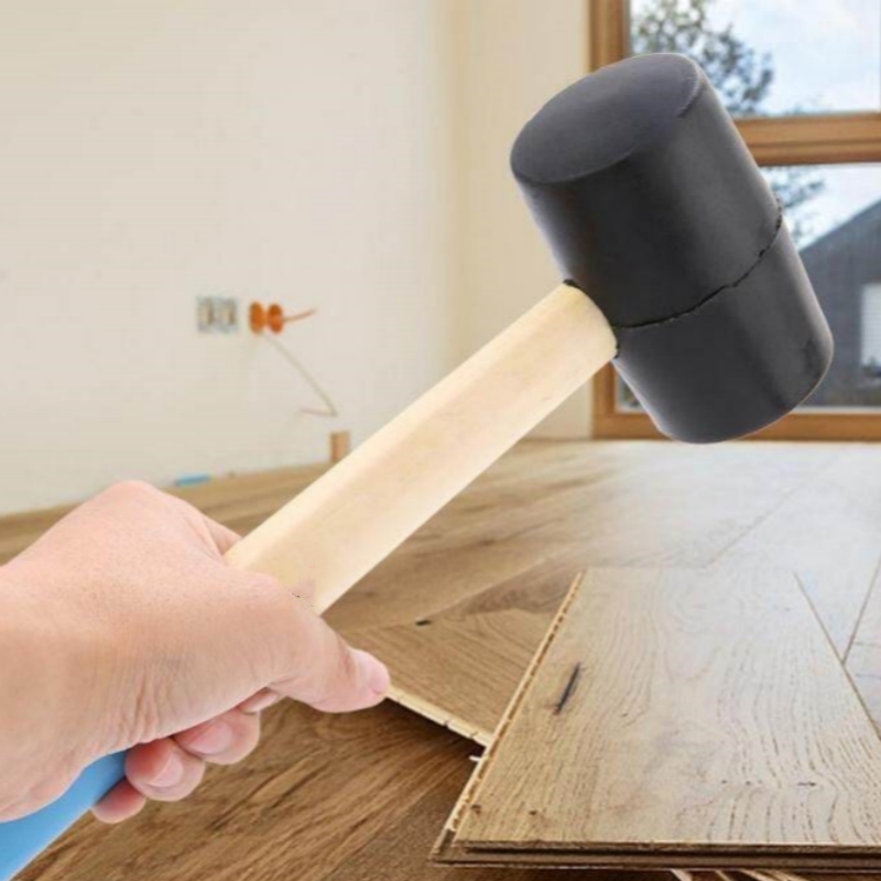 Hammer rubber with wood handle plastic floor false wood movement self-made plastic floor hammer-Hause